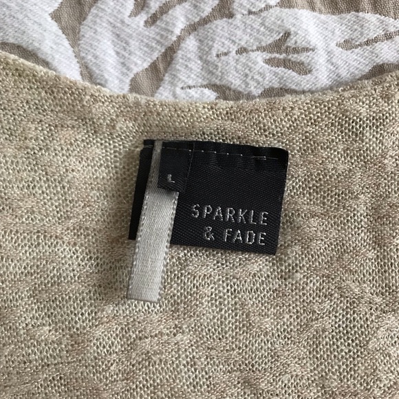 Sparkle & Fade Layered Cream Tank Top - Picture 3 of 4